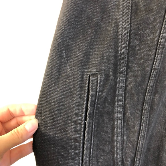 Gold Rhinestone Stag Deer Throne of Glass Hand Painted Black Jean Jacket - Picture 17 of 17